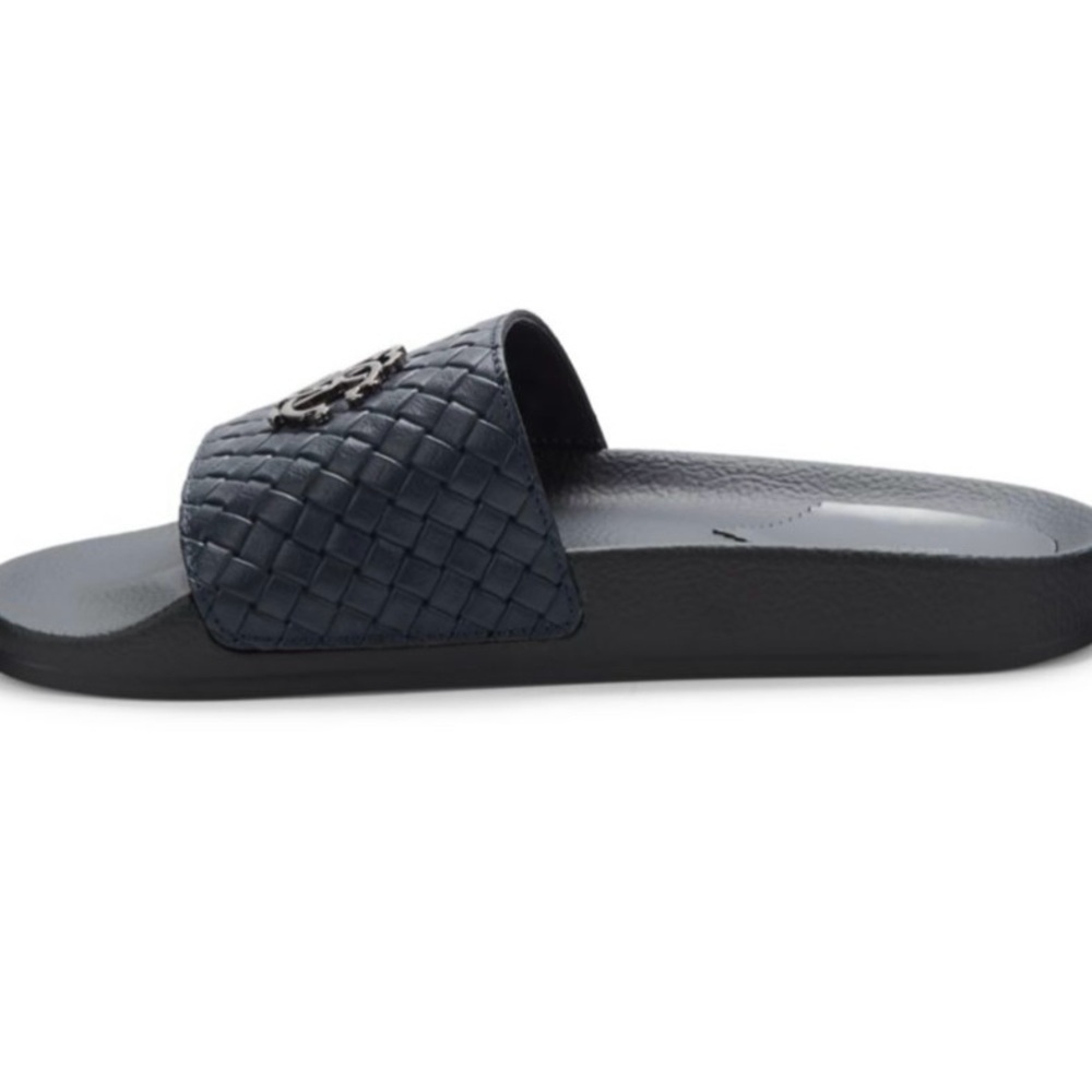 Roberto Cavalli Mens Size 8 (41) Slides NWT -Dark Navy (almost black to the eye)
